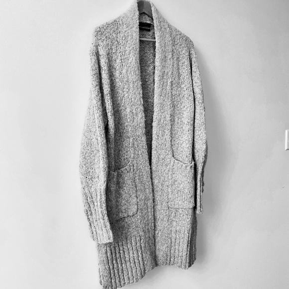 ALL SAINTS Alicia Oversized Long Cardigan in Grey - Size Small - NEW - Picture 4 of 8